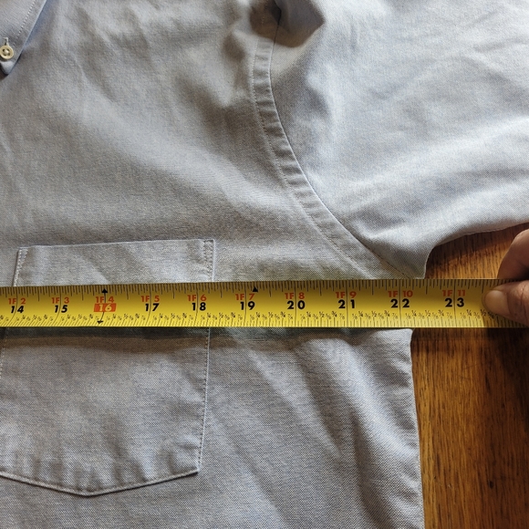 Clay Brooke Mens Shirt Wrinkle Free Blue Size 16 - Picture 7 of 7
